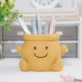 thumbnail image 5 of Cute Face Planter Pot, Small Resin Head Planters for Indoor Plants, Funny Smiling Face Flower Pot Succulent Planter with Drainage Hole, Gift IdeaI for Birthday Christmas (Orange), 5 of 9