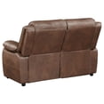 thumbnail image 6 of Ellington Upholstered Padded Arm Loveseat Dark Brown, 6 of 11