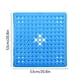 thumbnail image 3 of Tapete antideslizante para la ducha | Alfombra grande de ventosa para bañera | Cuadrados de gel de sílice | Drenaje rápido, lavable a máquina | Azul, Plata | Felpudo moderno de 21x21 en interior, 3 of 7