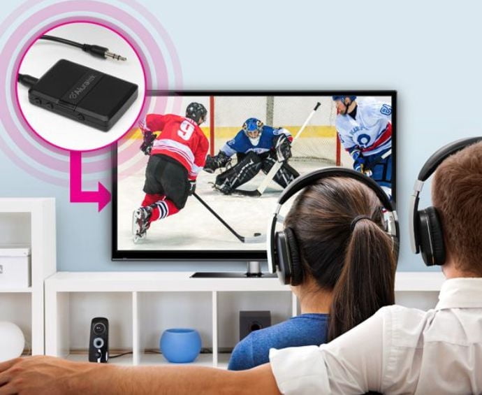 Récepteur / Émetteur Audio Bluetooth Aluratek avec Câble Détaché | Bluetooth 5 | Portée de 50 pieds