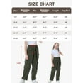thumbnail image 5 of Rolanko Girl's High-Waisted Cargo Pants: Multiple Pockets, casual daily sports and dancing., 5 of 6