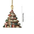 thumbnail image 2 of Tarmeek 4 Inch Christmas Book Tree Ornament, Acrylic Hanging Christmas Tree Shape Bookshelf Pendant for Christmas Tree New Year Party Window Home Garden Wedding Decoration, 2 of 2
