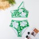 thumbnail image 1 of Traje de baño de 2 piezas para mujer, trajes de baño para mujer, traje de baño ajustado con estampado floral retro para mujer, bañador para mujer, 1 of 9
