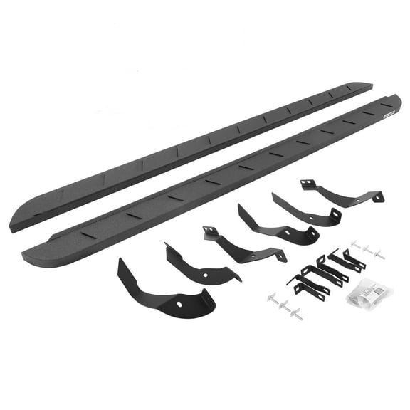Go Rhino 63405187ST RB10 Slim Line Running Boards with Mounting Brackets Kit For 15-19 Silverado 2500 HD, Silverado 3500 HD, Sierra 2500 HD, Sierra 3500 HD Fits select: 2015-2019 CHEVROLET SILVERADO