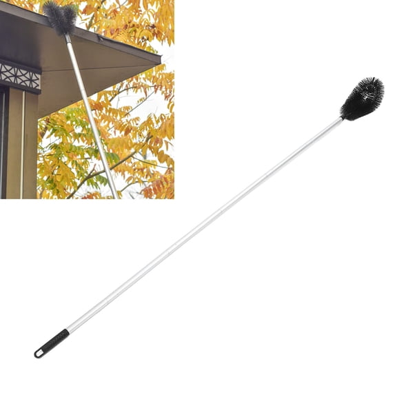 Xirurus Gutter Cleaning Brush Long Reach, Roof Brush Tool for Downspout and Debris, Sturdy Aluminum Pole with PET Bristles