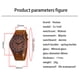 thumbnail image 1 of Relojes de pulsera de madera de cuarzo para hombre, reloj informal hecho a mano para hombre con correa de cuero de vaca, regalos personalizados para hombres, marido, novio, papá Adepaton FLD-3866, 1 of 7