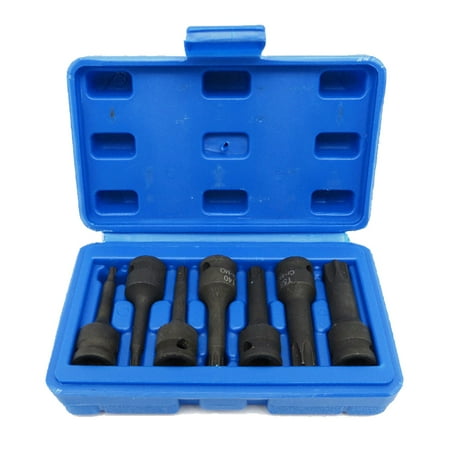 

Impact Socket Bits 7 Pcs 3/8 Socket Bit Set Drive Chrome Molybdenum Steel Fitting for Automotive Mechanical & Engineer
