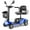 Blue, variant on 4 Wheel Powered Mobility Scooters, Foldable Travel Scooter with LED Headlights, Basket and 360° Rotatable Thick Seat, 12.5 Miles Range, Electric Scooters for Seniors, Red