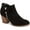 Black Suede, variant on Womens Masrinaa Suede Block Heel Booties