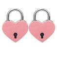 thumbnail image 1 of POCREATION 2 Sets Heart Lock Metal Colorful Exquisite Household Craft Supplies With Keys 30x39mm,Heart Lock,Key Lock, 1 of 8