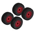 thumbnail image 4 of Short Course Truck Tires, RC Car Wheel Tires Concavoconvex Texture 11cm Diameter  For 1/10 Red, 4 of 8