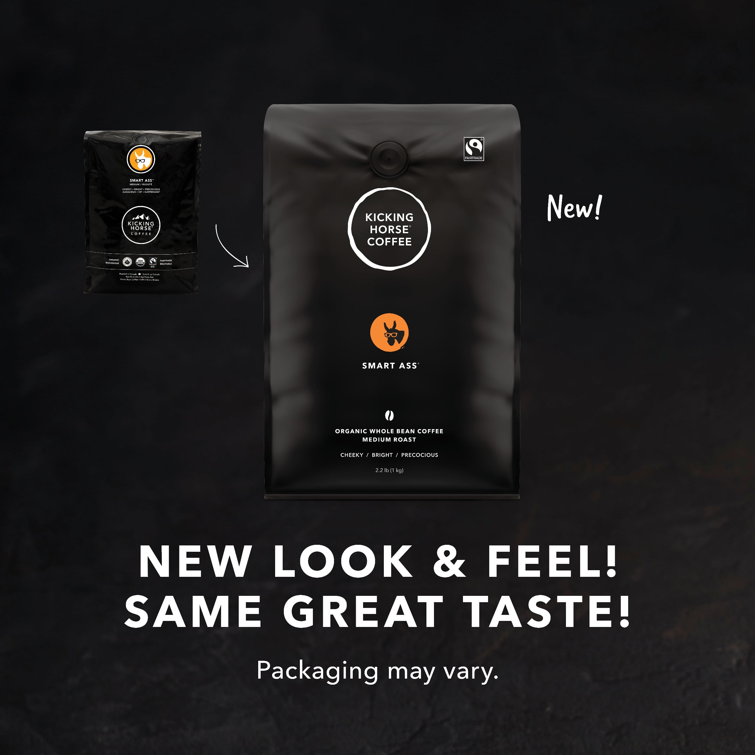 Kicking Horse Coffee, Smart Ass, Medium Roast, Whole Bean, 2.2 lb Bag