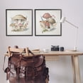 thumbnail image 2 of Stupell Industries Pastel Blooming Mushrooms Cottage Painting Black Framed Art Print Wall Art, 24 x 24, Set of 2, 2 of 8