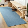 thumbnail image 2 of TOWN & COUNTRY BASICS Pax Herringbone Textured Solid Everwash® Washable Runner Area Rug, Low Pile, Non-Slip Backing, Easy Clean Pet & Family Friendly Rug, Blue, 2'5"x7'10", 2 of 15