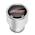 thumbnail image 2 of Chevrolet Camaro SS Logo Black on Shining Silver Aluminum Tire Valve Stem Caps, 2 of 6
