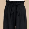 thumbnail image 3 of Womens Casual Elastic Waist Solid Comfy Jogging Jogger Pants with Pockets-black, 3 of 5