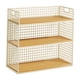 thumbnail image 4 of Estante organizador de escritorio de madera de 3 capas para oficina, estudio y escritorio. Blanco L, 4 of 8