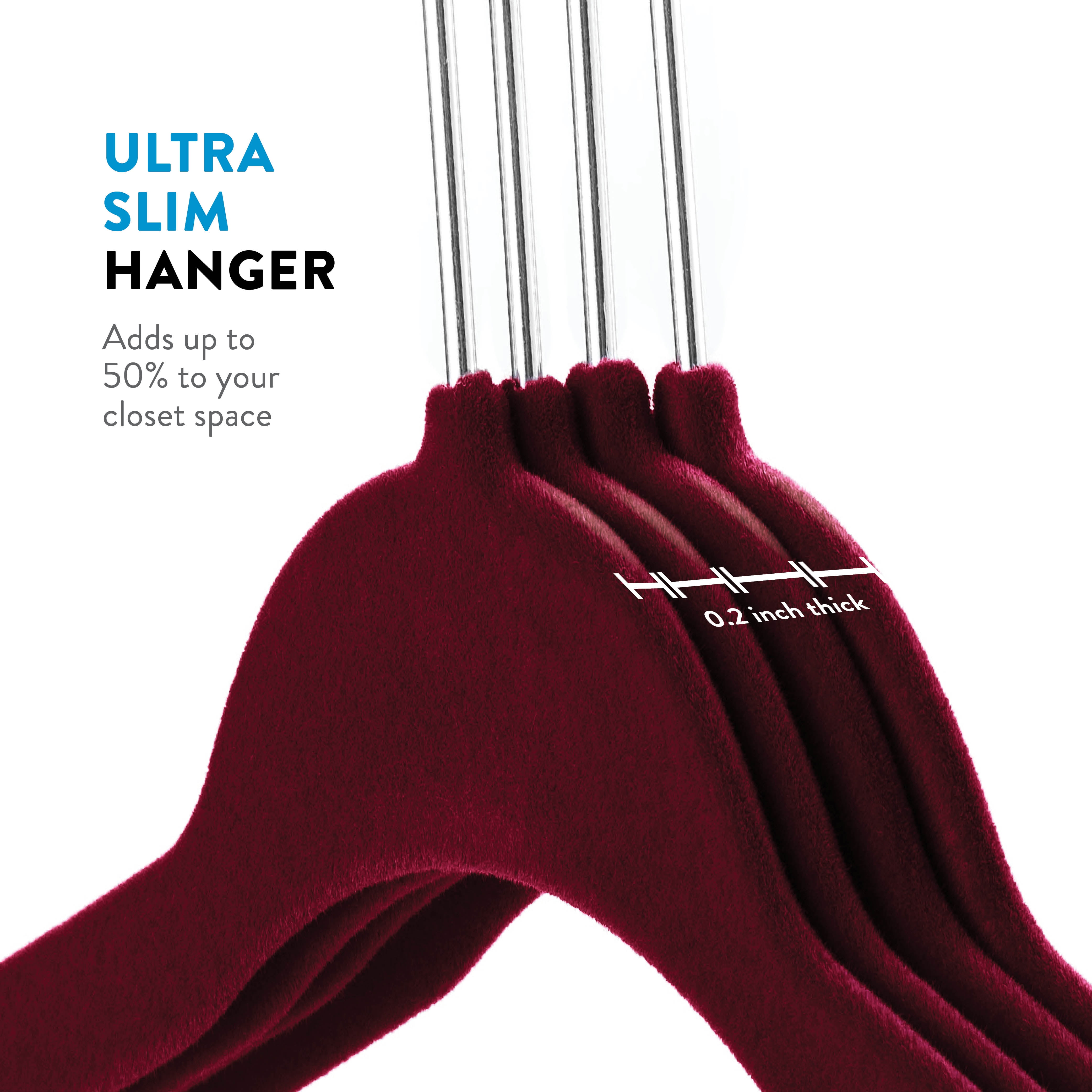 Velvet Non-Slip Hanger for Dress/Shirt/Sweater (Set of 50) Rebrilliant