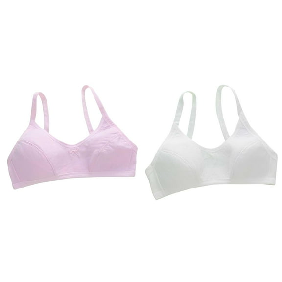 FhsagQ 2 Pack Girl Bras Push up Padded Kids Girls Underwear Bra Vest Children Adjustable Shoulder Strap Underclothes Undies Clothes Girl Bra Girl Bras Push Up One Size