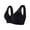 Black, variant on T Shirt Bra for Big Busted Women Front Closure Full Coverage Bralette Comfy No Padded Bra