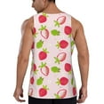 thumbnail image 3 of Xecao Hand Drawn Strawberry Men's Tank Top Workout Quick Dry Sleeveless Gym Jogging Muscle Shirts Summer Swim Beach Tops, 3 of 9