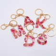 thumbnail image 3 of 1 Uds llavero, letra A - Z llavero accesorios lindos cristales llavero inicial llavero para mujer Feliz Sencillez, 3 of 3