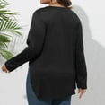 thumbnail image 6 of Elainilye Fashion Women Under Scrub Shirts Long Sleeve Plus Size Tops V-neck Solid Loose Undershirt Blouse,Black, 6 of 6