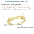 thumbnail image 3 of Ccjcinata Fully Personalized Customized class rings Sterling Silver Women's High School Class Rings and College Class Ring – Classic Collection (Sterling Silver - Gold Plated), 3 of 9