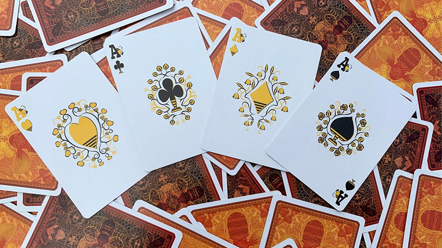 Gilded Bicycle Beekeeper Playing Cards (Light) by Artur Rajch and USPCC