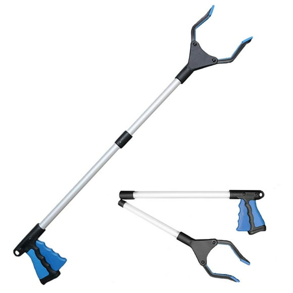 Outil de Préhension Reach, Outil de Ramassage, Outil d'Aide à la Prise pour Ramasser les Déchets, Nabber, Ramasse-Litière, Attelle Pliable de 82 cm pour Personnes Âgées, Grappin à Déchets Pratique Extra Long Léger, Rallonge de Bras