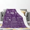 thumbnail image 2 of Yibo 60th Birthday Gifts Blanket Flannel Soft and Comfortable Anti-static Bed Sofa Blanket, 2 of 9