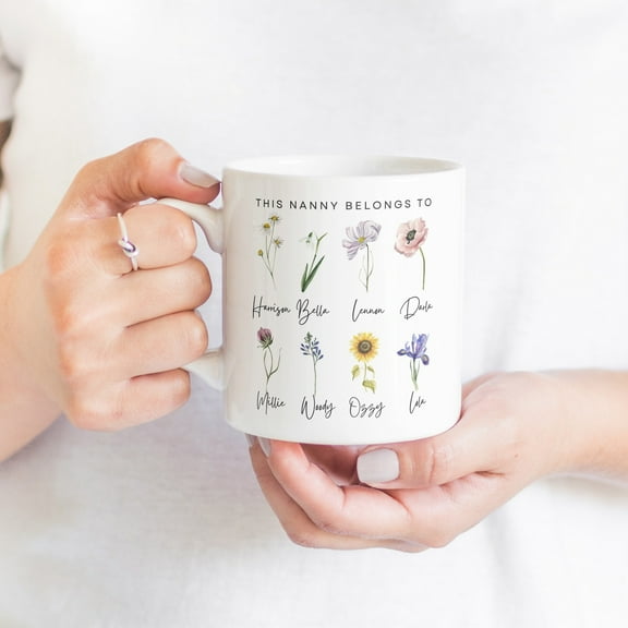 ChaChaCoo Personalised Mug Nanny Gift Gift for Nan Christmas Gift Mothers Day Gift for Grandma Gift for Mum Personalized Gift