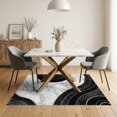 thumbnail image 3 of ODIKA 5'x7' Washable Area Rug Non-Slip, Low Pile, Stain Resistant Abstract Geode Contemporary Outline Smalltan for Guest Room, Lounge, Apartment, 3 of 7