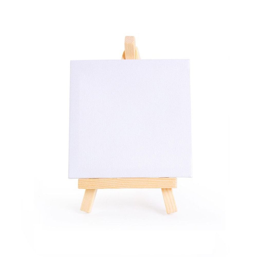 Portable Mini Drawing Canvas Stand DIY Crafts Artist Acrylic Painting Canvas  Practicing Canvas Art Painting Supplies Blank Canvas with Quality Easel  8X15CM 
