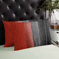 thumbnail image 3 of Waterproof Outdoor Throw Pillows with Inserts 12"x20", Red Black Ombre Soft Decorative Pillowcases for Couch Bedroom, Vintage Farmhouse Wooden Pillow Covers for Sofa Living Room, 3 of 8