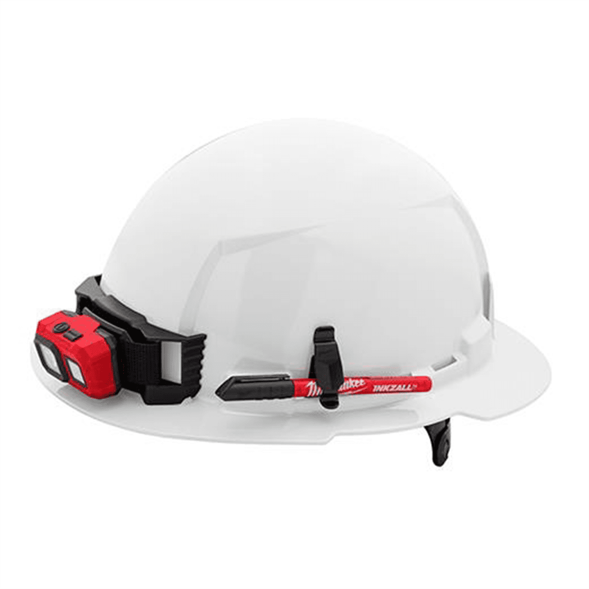 Milwaukee Tool BOLT White Full Brim Hard Hat w/6pt Ratcheting Suspension (USA) - Type 1, Class E
