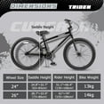 thumbnail image 4 of cubsala 26 Inch BMX Race Bike Trident Bicycles Beginner-Level to Advanced Riders with 2 Pegs Trick Cycling and Professional BMX Riding, Black, 4 of 10