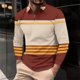 thumbnail image 1 of Blusa y camisa de manga larga con cuello vuelto para hombre, informal, con cuello vuelto, estampado, para fitness, deportiva, de manga larga, de poliéster, 1 of 5
