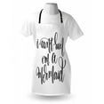 thumbnail image 3 of I'm Mermaid Apron Saying in Relation to Mythical Beings Awe Inspiring Girl Aspirations Lettering, Unisex Kitchen Bib Apron with Adjustable Neck for Cooking Baking Gardening, Black White, by Ambesonne, 3 of 3