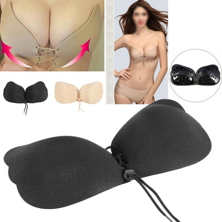 Zerone Self-Adhesive Bra,2Colors 4Sizes New Women Breathable Self-Adhesive Breast Lift Push Up Silicone 