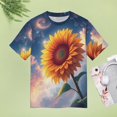 thumbnail image 5 of Sunflower Women T-Shirt Classic O Neck T-Shirts Short-Sleeve Trendy Animal Print Design Tshirt Casual Clothing, 5 of 5