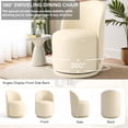 thumbnail image 2 of UIXE Faux Leather Swivel Barrel Accent Chair, Upholstered Kitchen Dining Room Chair, Makeup Vanity Side Chair for Bedroom Living Room - Cream, 2 of 6