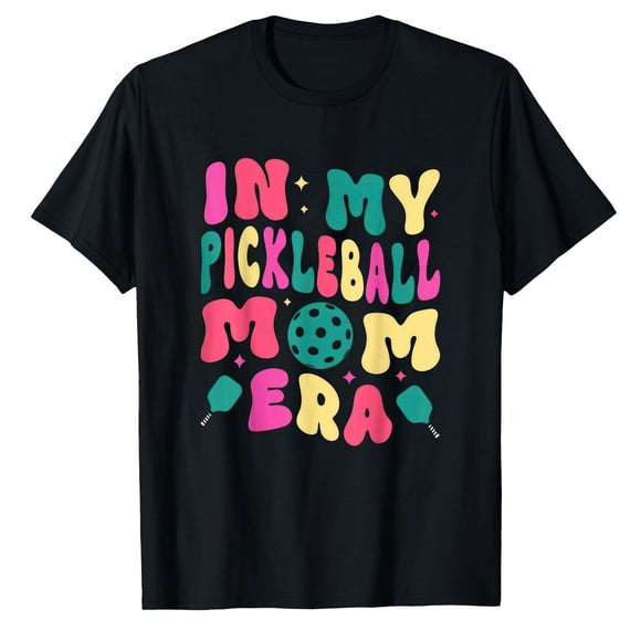 AALJY Groovy In my Pickleball Mom Era Mothers Day T-Shir