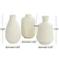 thumbnail image 3 of DecMode 5"W, 8"H Cream Ceramic Vase with Varying Shapes, Set of 3, 3 of 12