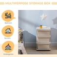 thumbnail image 5 of Qaba 3 Tier Kids Storage Unit Dresser Tower with Drawers Chest Toy Organizer for Bedroom Nursery Kindergarten Living Room for Boys Girls, Cream White, 5 of 9