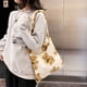 thumbnail image 1 of Bolsa Bolso de felpa de otoño con estampado de oso de gran capacidad para mujer (blanco) Ehuebsd Nuevos Originales, 1 of 9