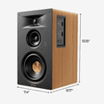 thumbnail image 4 of ULTIMEA 3-Way Powered Bookshelf Speakers with 5.25" Woofer, 70W RMS, App, Edge Horn & BassMX, SUB Out & HDMI ARC for Home Theater, Bluetooth 6.0, Auracast, Grille-Free Design, BS-3, 4 of 11