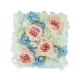 thumbnail image 4 of Fondo fotográfico con panel de flores artificiales, panel floral DIY para boda Blanco Azul Rosa, 4 of 9