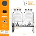 thumbnail image 2 of Dispensador de bebidas Moretoes Glass de 3,8 L, paquete de 2 con soporte, 2 of 8