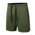 thumbnail image 4 of Men's Running Shorts with Zipper Pockets Gym Athletic Workout 5" Shorts for Men, 4 of 5